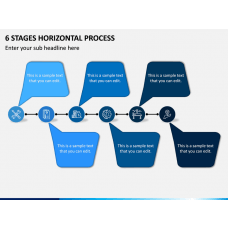 Step Horizontal Process Diagram Powerpoint Template Ppt Slides