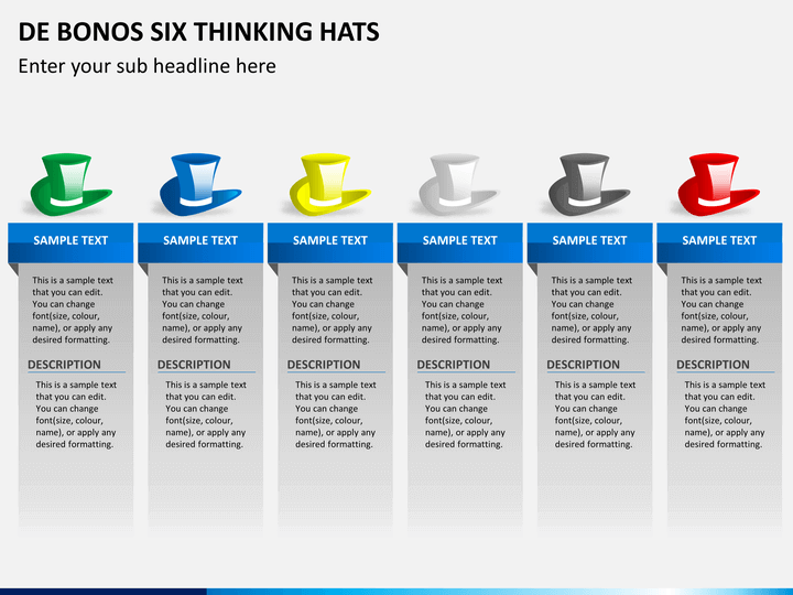 Debono Hats Template de bonos six thinking hats powerpoint template sketchbubble