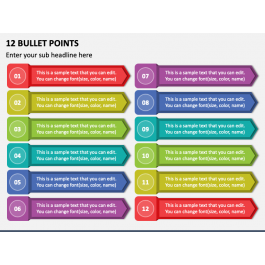 Free 12 Bullet Points for PowerPoint and Google Slides