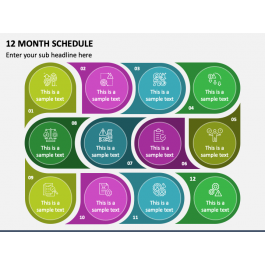 12 Month Schedule PowerPoint Template and Google Slides Theme