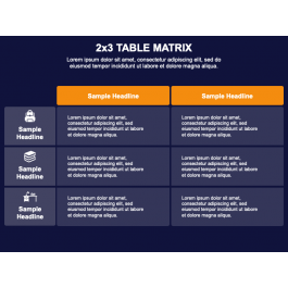 2x3 Table Matrix for PowerPoint and Google Slides - PPT Slides