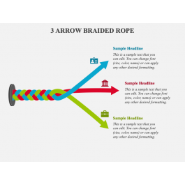 3 Arrow Braided Rope for PowerPoint and Google Slides - PPT Slides