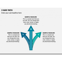 3 Way Path PowerPoint Template and Google Slides Theme