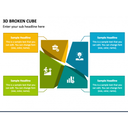3D Broken Cube PowerPoint Template - PPT Slides