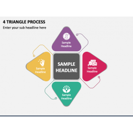 4 Triangle Process PowerPoint Template and Google Slides Theme