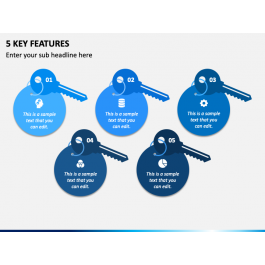 5 Key Features PowerPoint Template and Google Slides Theme