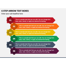 6 Step Arrow Text Boxes PowerPoint and Google Slides Template - PPT Slides