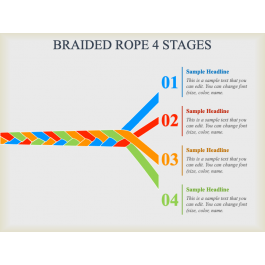 Braided Rope 4 Stages for PowerPoint and Google Slides - PPT Slides