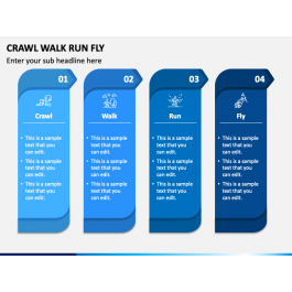 Crawl Walk Run Fly PowerPoint Template - PPT Slides