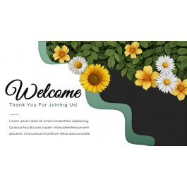Floral Welcome Slide for PowerPoint and Google Slides PPT Slides