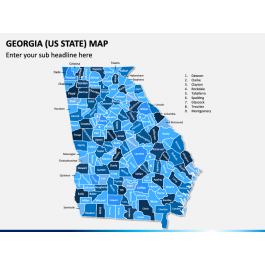 Georgia US State Map For PowerPoint And Google Slides PPT Slides Georgia Us Map Slide1