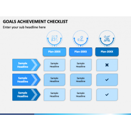 Goals Achievement Checklist PowerPoint Template - PPT Slides