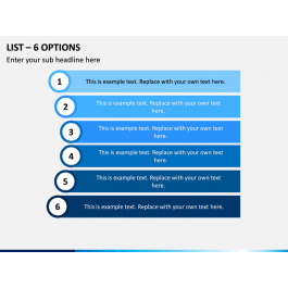 List - 6 Options PowerPoint Slide