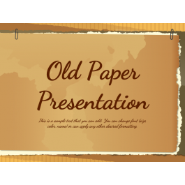 Free - Old Paper Presentation Theme for PowerPoint and Google Slides