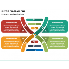 Puzzle Diagram DNA PowerPoint and Google Slides Template - PPT Slides