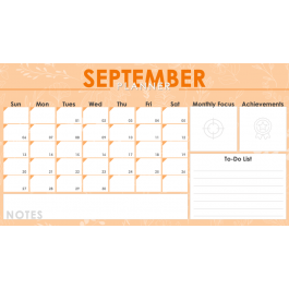 Free - September Planner PowerPoint and Google Slides Template - PPT Slides