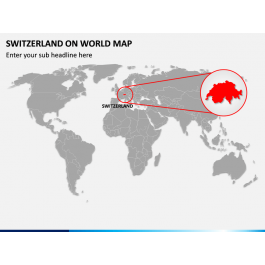 PowerPoint Switzerland On World Map Switzerland On World Map Slide1 