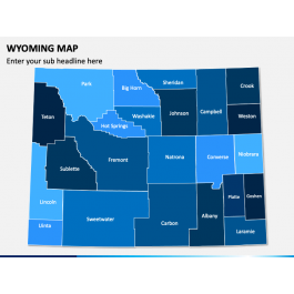 Wyoming Map For PowerPoint And Google Slides PPT Slides Wyoming Map Slide1 