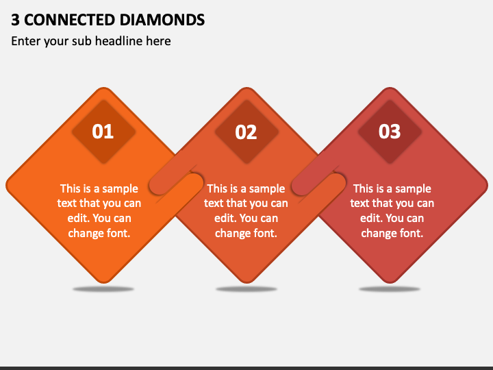 3 Connected Diamonds PPT Slide 1
