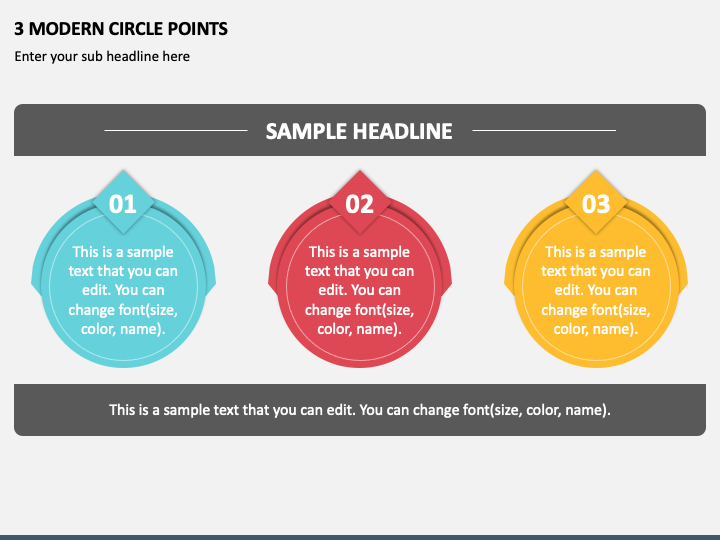 3 Modern Circle Points PPT Slide 1
