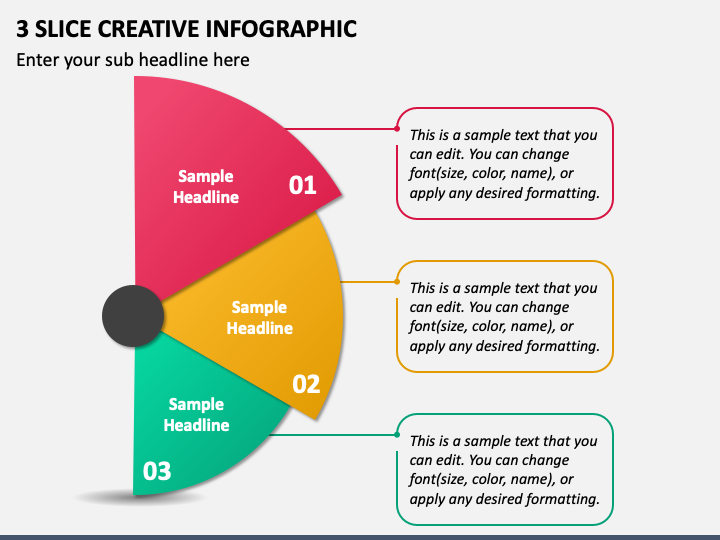 3 Slice Creative Infographic PPT Slide 1