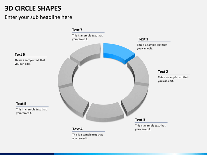 3D Circle Shapes PowerPoint Template - PPT Slides