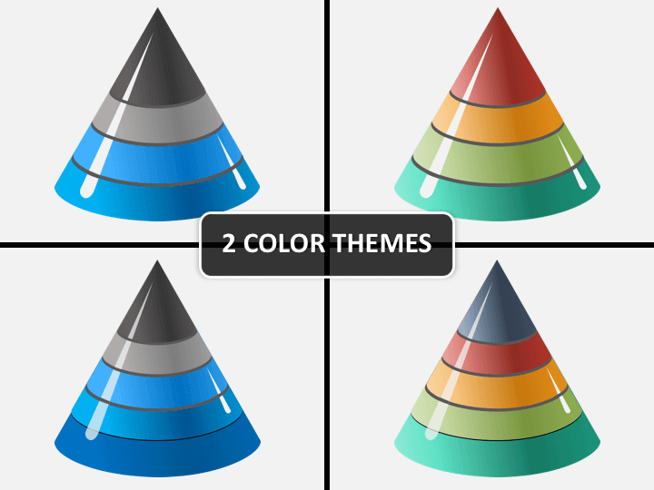 3D cones PPT cover slide 