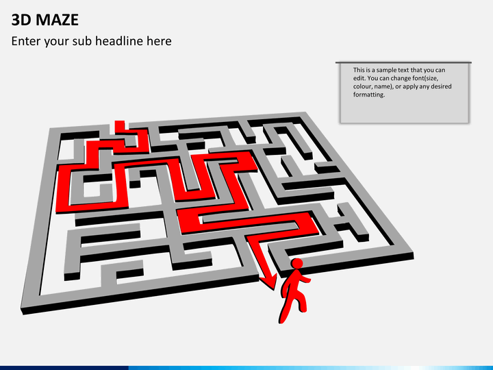 3D maze PPT slide 1