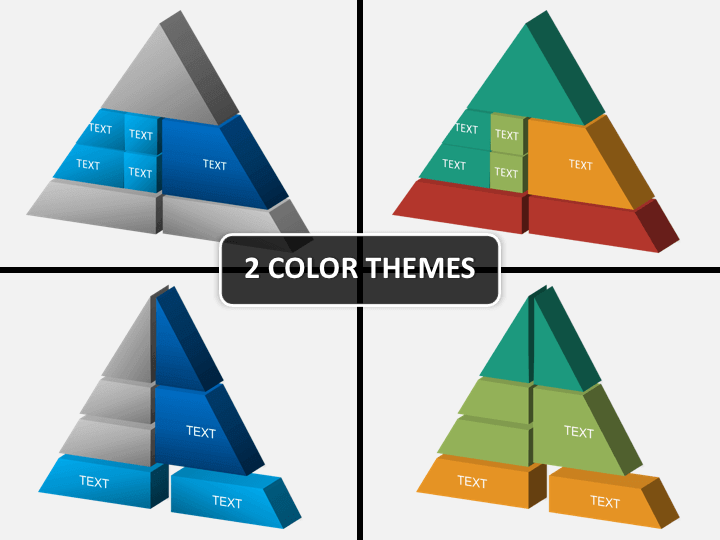 3D triangle PPT cover slide 