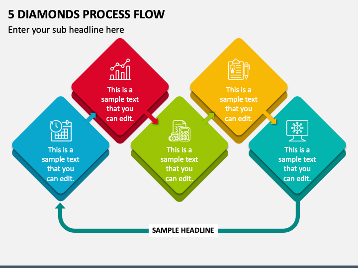5 Diamonds Process Flow PPT Slide 1