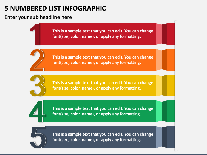 5 Numbered List Infographic PPT Slide 1