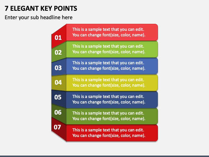 7 Elegant Key Points PPT Slide 1