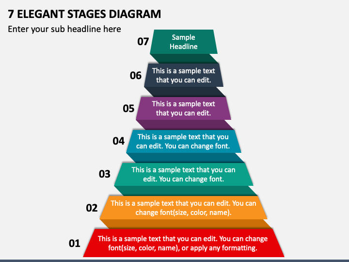 7 Elegant Stages Diagram PPT Slide 1
