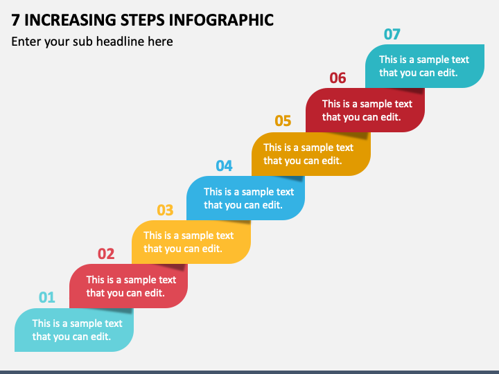 7 Increasing Steps Infographic PPT Slide 1