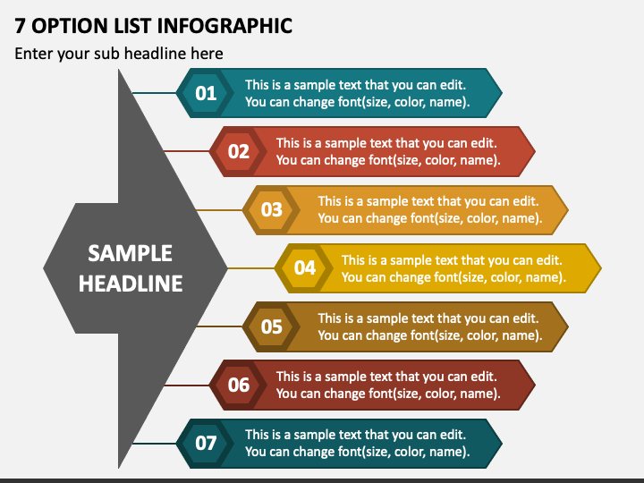7 Option List Infographic PPT Slide 1