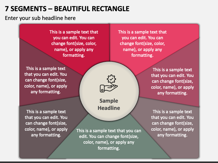7 Segments - Beautiful Rectangle PPT Slide 1