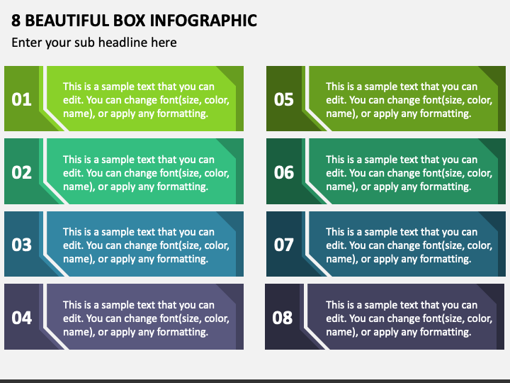 8 Beautiful Box Infographic PPT Slide 1