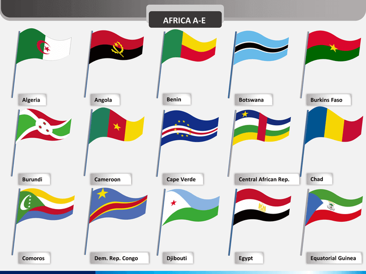 Africa flags PPT slide 1