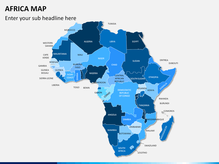 Africa map PPT slide 1