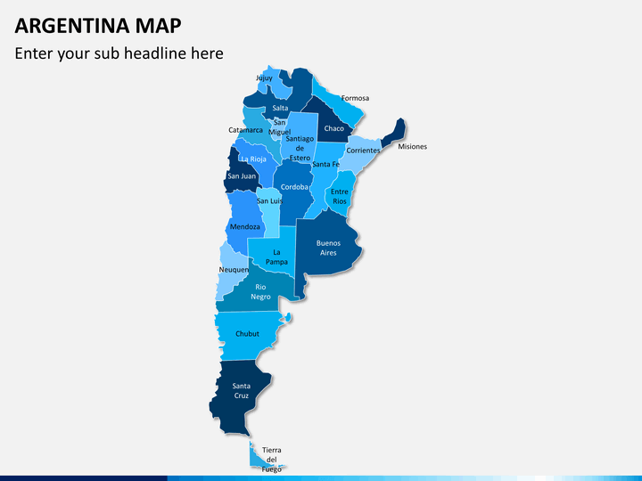 Argentina map PPT slide 1
