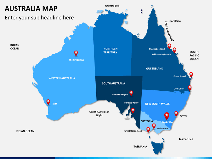 Australia Map Template for PowerPoint and Google Slides - PPT Slides