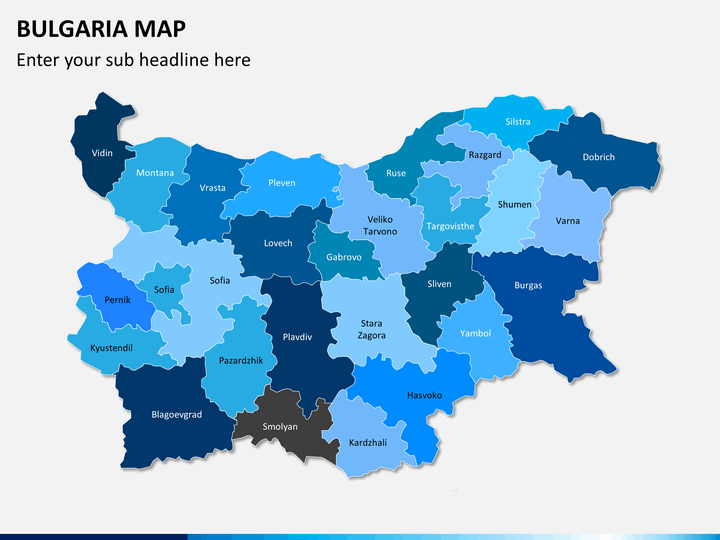 Bulgaria map PPT slide 2