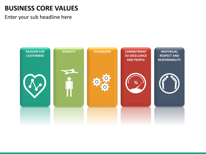 Business Core Values PowerPoint Template SketchBubble