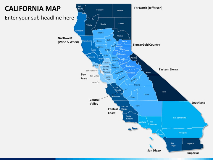 California map PPT slide 1
