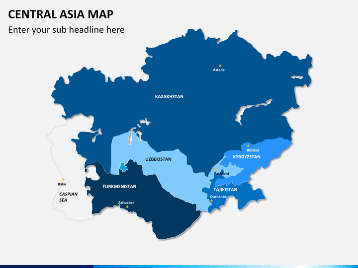Central Asia Map PPT slide 1