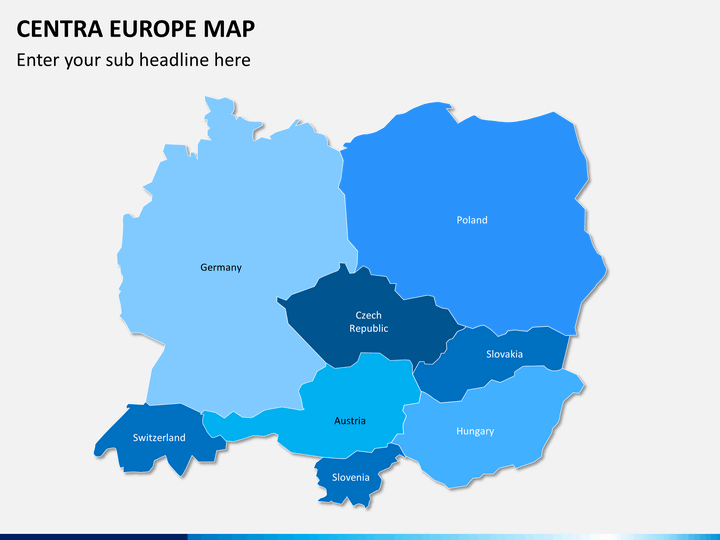 Central europe map PPT slide 1