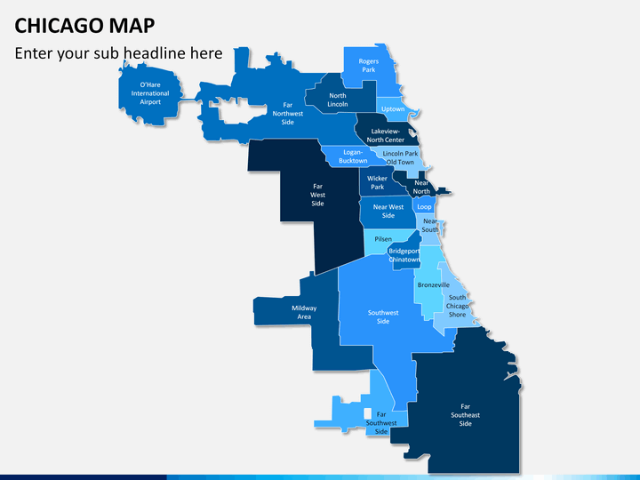 Chicago map PPT slide 1