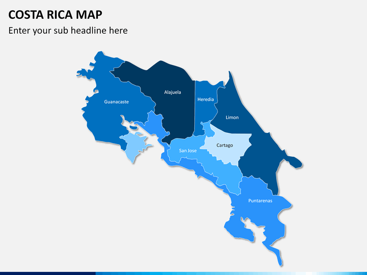 Costa Rica Map PPT slide 1