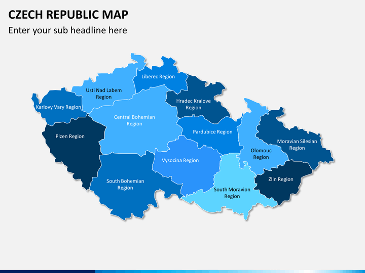 Czech republic map PPT slide 1