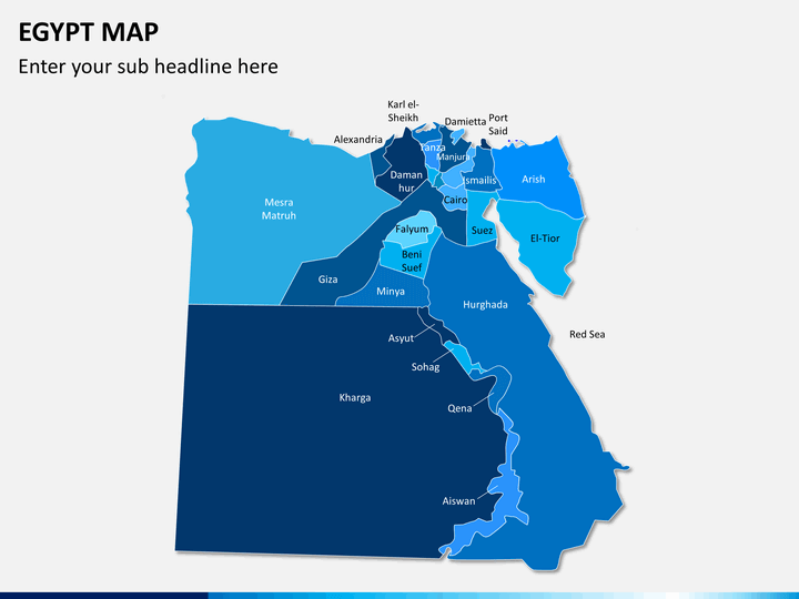 Egypt map PPT slide 1